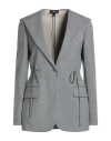 Theory Woman Jacket Grey Size Xs Viscose, Elastane, Polyamide In Gray