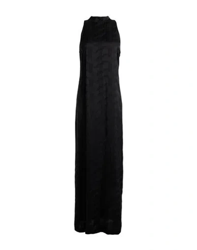 Theory Woman Maxi Dress Black Size 10 Viscose