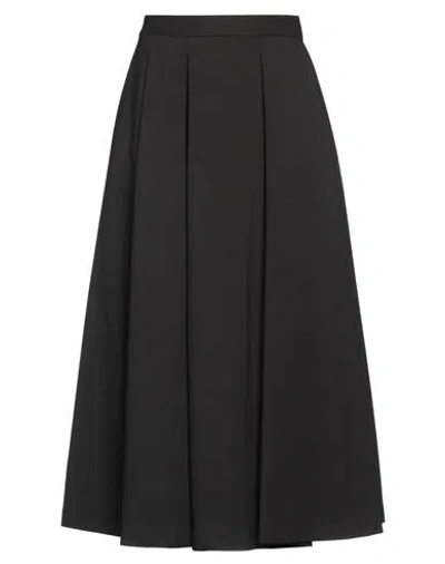 Theory Woman Midi Skirt Black Size 4 Polyester, Wool, Polyurethane