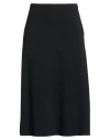 Theory Woman Midi Skirt Black Size 8 Triacetate, Polyester In Black