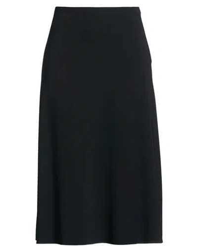 Theory Woman Midi Skirt Black Size 8 Triacetate, Polyester