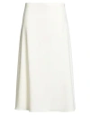 Theory Woman Midi Skirt Ivory Size 6 Triacetate, Polyester In Multi