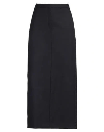 Theory Woman Midi Skirt Midnight Blue Size 4 Wool, Polyester, Viscose, Elastane