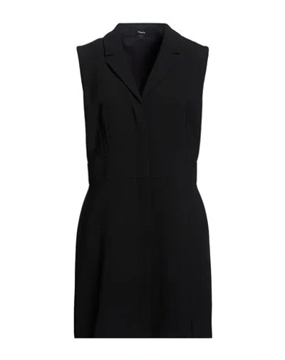 Theory Woman Mini Dress Black Size 14 Triacetate, Polyester