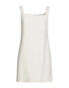 Theory Woman Mini Dress Cream Size 6 Triacetate, Polyester In White