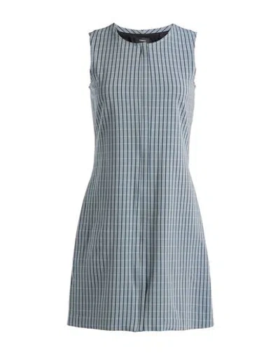 Theory Woman Mini Dress Slate Blue Size 8 Viscose, Elastane