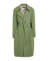 Theory Woman Overcoat & Trench Coat Military Green Size M Triacetate, Polyester In Green
