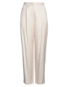 Theory Woman Pants Beige Size 12 Viscose