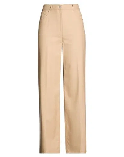 Theory Woman Pants Beige Size 4 Wool, Polyester, Viscose, Elastane In Brown