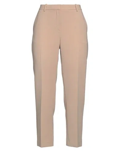 THEORY THEORY WOMAN PANTS BEIGE SIZE 6 TRIACETATE, POLYESTER