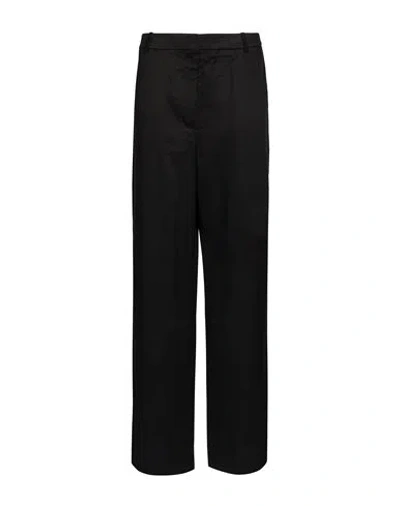 Theory Woman Pants Black Size 14 Linen, Viscose, Elastane