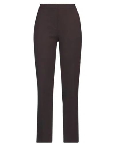 Theory Woman Pants Black Size 6 Wool, Polyester, Elastane In Brown