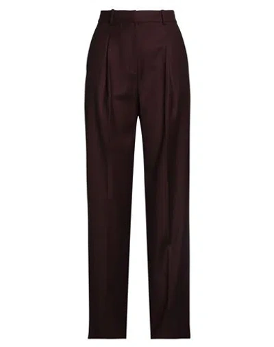 Theory Woman Pants Burgundy Size 4 Virgin Wool In Red