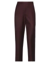Theory Woman Pants Burgundy Size 2 Virgin Wool