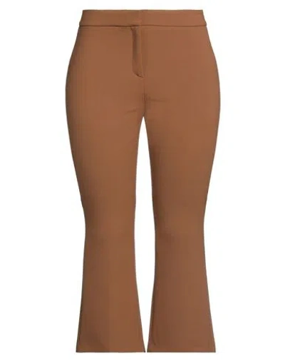 Theory Woman Pants Camel Size 10 Polyester, Viscose, Elastane In Beige