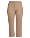Theory Woman Pants Camel Size 12 Polyester, Wool, Elastane In Brown