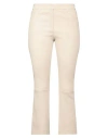 Theory Woman Pants Cream Size 6 Lambskin, Elastane In White
