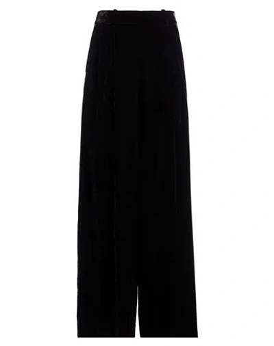 Theory Woman Pants Dark Brown Size 0 Polyester, Elastane