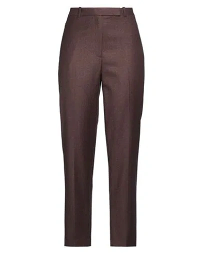 Theory Woman Pants Dark Brown Size 12 Virgin Wool