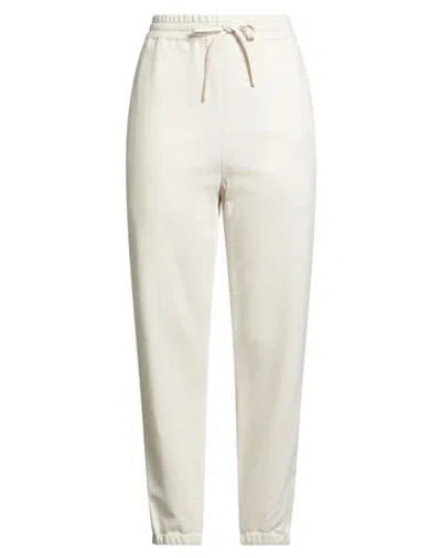Theory Woman Pants Ivory Size L Cotton, Polyester In Animal Print