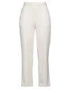 Theory Woman Pants Ivory Size L Viscose, Elastane, Polyamide In White