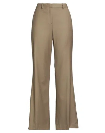 Theory Woman Pants Khaki Size 8 Virgin Wool In Brown