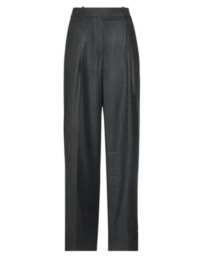 Theory Woman Pants Lead Size 12 Virgin Wool In Grey