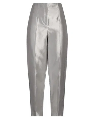 Theory Woman Pants Light Grey Size 12 Silk