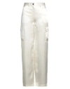 Theory Woman Pants Sand Size 2 Acetate In Beige