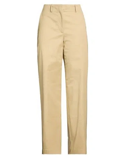Theory Woman Pants Sand Size 2 Cotton, Elastane In Beige