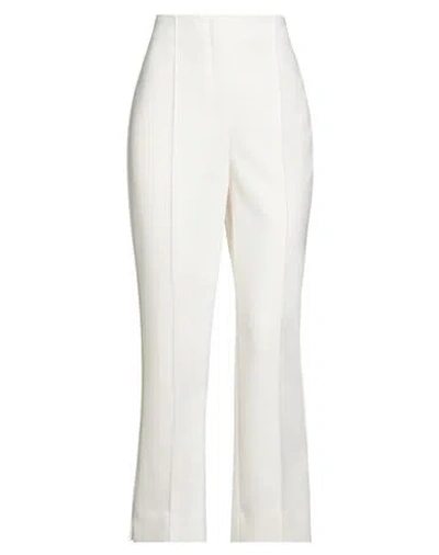 Theory Woman Pants White Size 2 Polyester, Triacetate