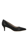 Theory Woman Pumps Black Size 7 Leather In Black