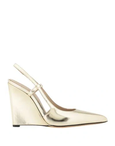 THEORY THEORY WOMAN PUMPS GOLD SIZE 8 LEATHER