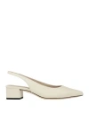 Theory Woman Pumps Ivory Size 5 Leather In White