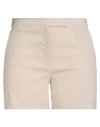 Theory Woman Shorts & Bermuda Shorts Beige Size 14 Linen, Viscose, Elastane In Neutral