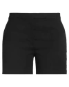 Theory Woman Shorts & Bermuda Shorts Black Size 10 Linen, Viscose, Elastane