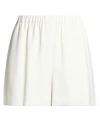 Theory Woman Shorts & Bermuda Shorts Ivory Size L Triacetate, Polyester