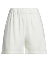 Theory Woman Shorts & Bermuda Shorts Ivory Size S Viscose, Elastane, Polyamide