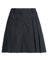 Theory Woman Shorts & Bermuda Shorts Midnight Blue Size 4 Linen, Viscose, Elastane