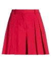 Theory Woman Shorts & Bermuda Shorts Red Size 4 Linen, Viscose, Elastane In Red