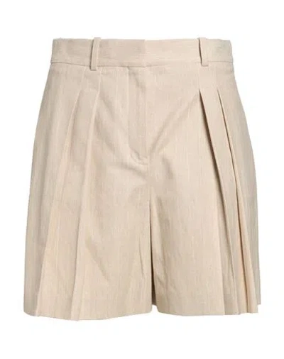 Theory Woman Shorts & Bermuda Shorts Sand Size 6 Cotton, Linen, Elastane In Neutral