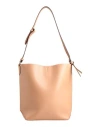 Theory Woman Shoulder Bag Sand Size - Leather In Neutral
