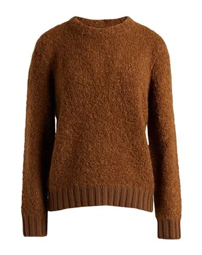 Theory Woman Sweater Tan Size S Acrylic, Wool, Alpaca Wool, Nylon In Brown