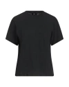 Theory Woman T-shirt Black Size L Cotton In Black