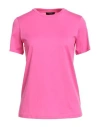 Theory Woman T-shirt Fuchsia Size Xs Cotton In Pink