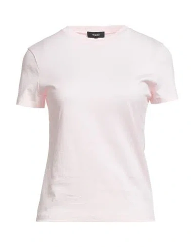 Theory Woman T-shirt Light Pink Size S Pima Cotton