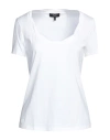 Theory Woman T-shirt White Size L Pima Cotton
