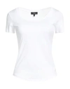 Theory Woman T-shirt White Size Xs Pima Cotton