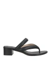 Theory Woman Thong Sandal Black Size 6 Leather