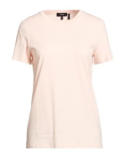 Theory Woman T-shirt Light Pink Size M Pima Cotton